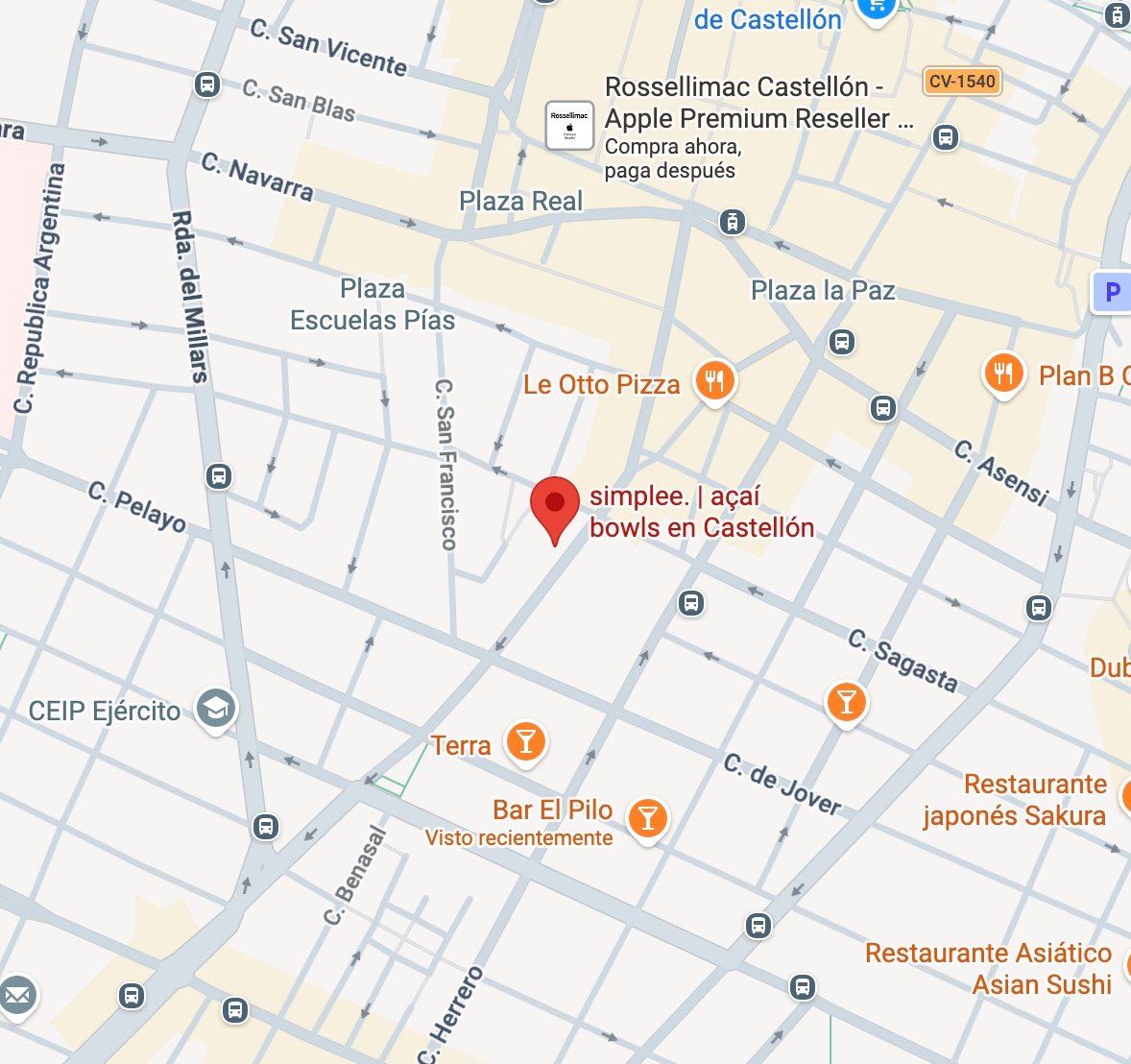 Ubicación de Simplee en Castellón de la Plana